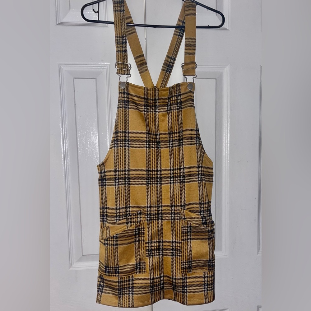 Juniors SO Knit Pocket Plaid Jumper Dress